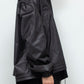 LB24AW-BL01-EMBLTH | FAKE-FAKE LEATHERサイドジップベントCWUジャケット | BLACK