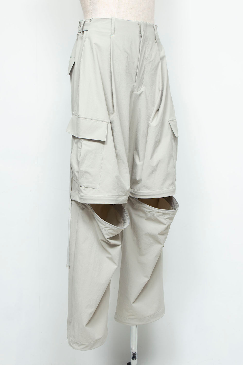 LB24AW-PT07-ADK | Side Zip Painter Trousers | IVORY