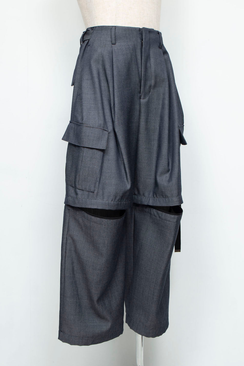 LB24AW-PT07-ADK | Side Zip Painter Trousers | IVORY