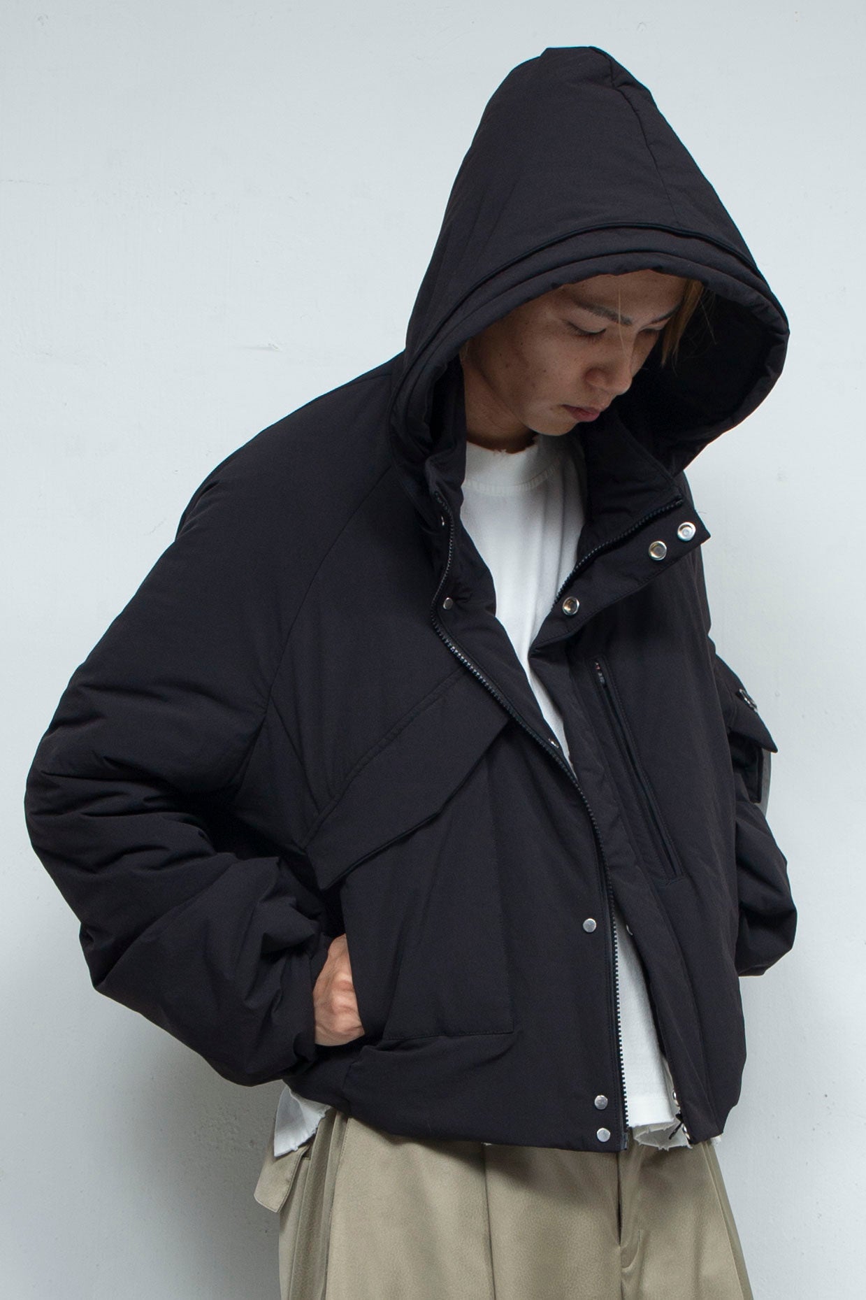 LB24AW-BL03-NBG | Onibegieパッディングショートブルゾン | BLACK