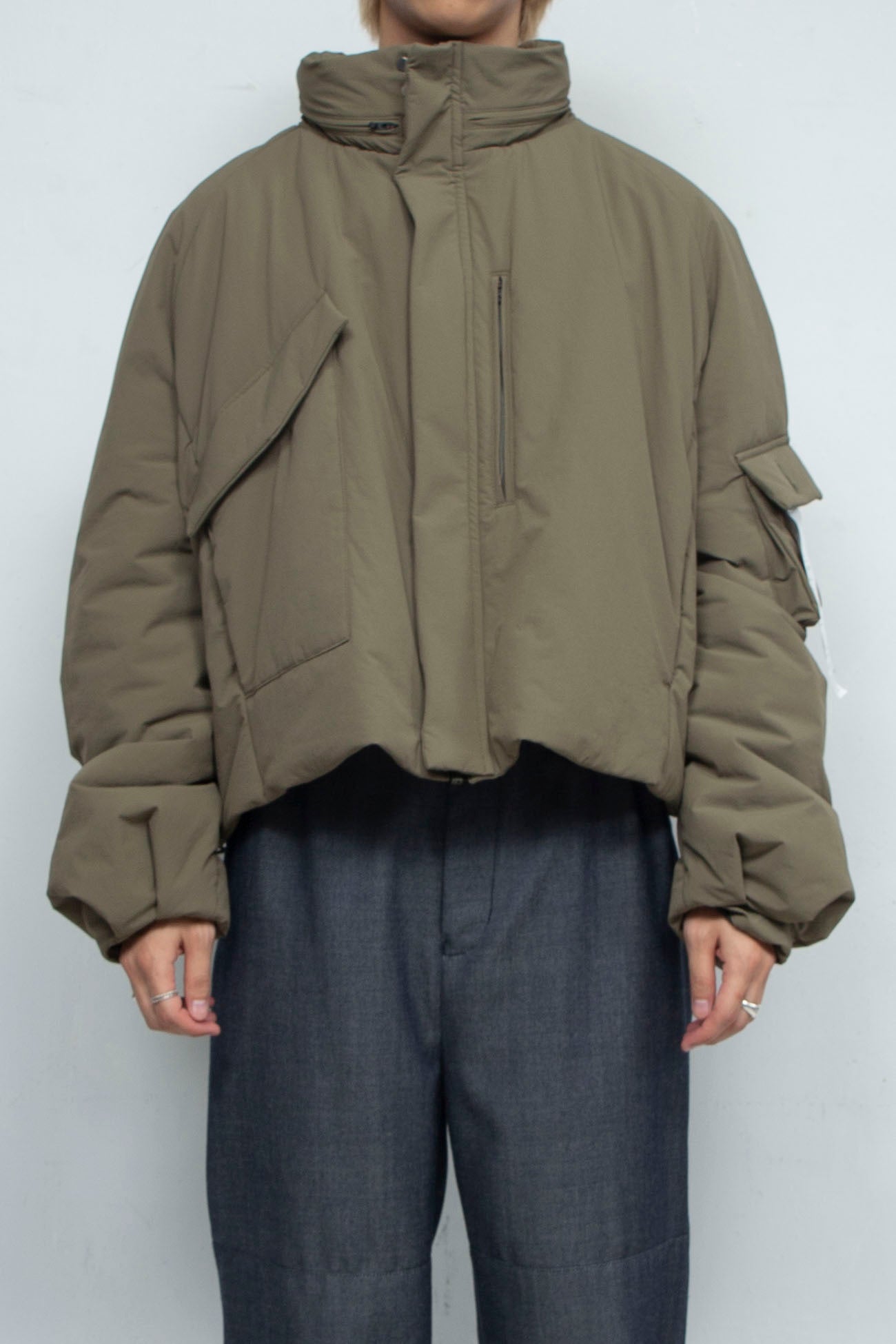 LB24AW-BL03-NBG | Onibegie padded short blouson | OLIVE