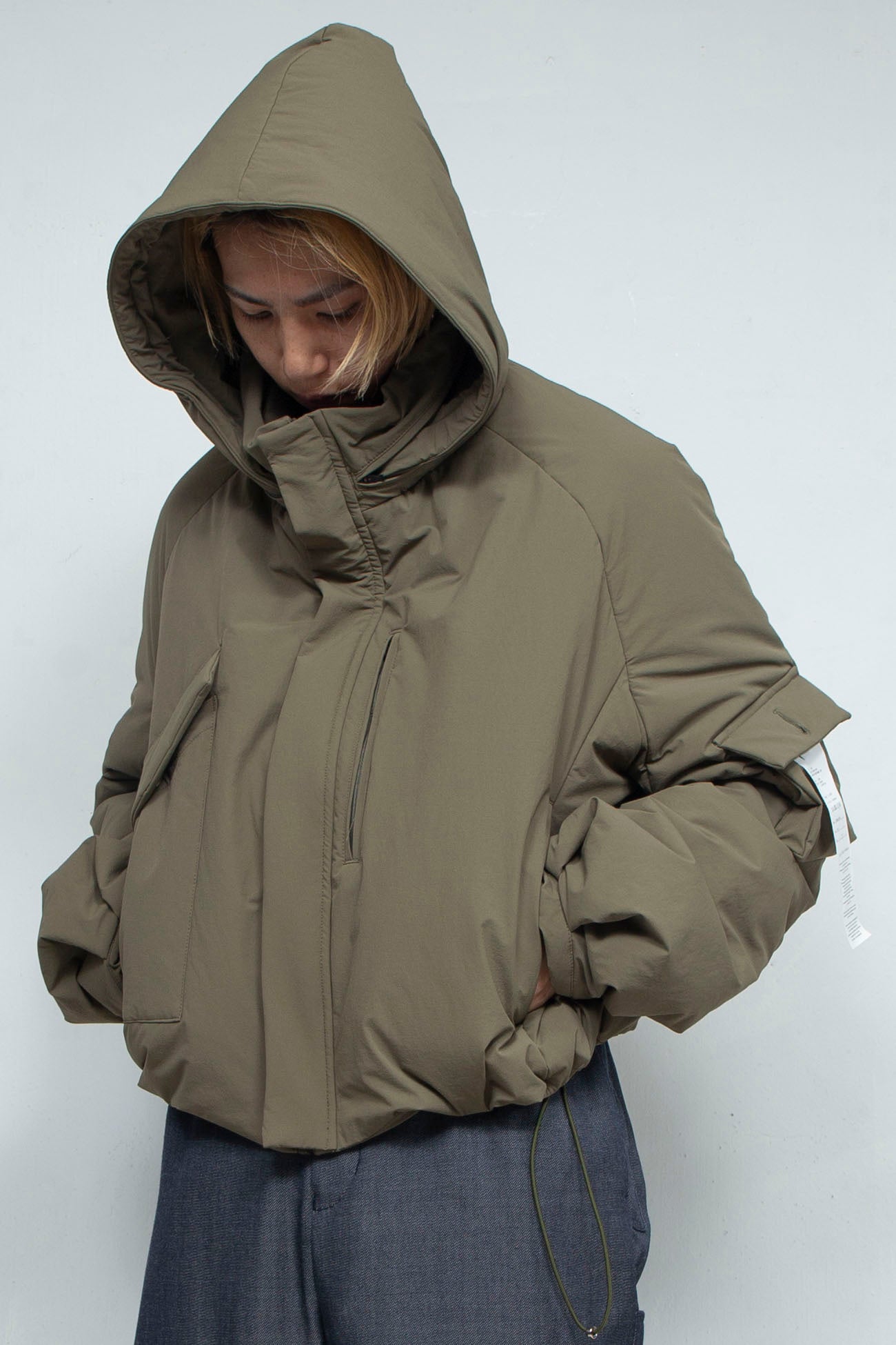 LB24AW-BL03-NBG | Onibegie padded short blouson | OLIVE