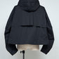 <LAST 1点> *限定ファブリック* LB25SS-BL03-HCVN | VINTAGE NYLON クロップドフードブルゾン   | BLACK