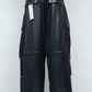 LB25SS-PT05-FFL | FAKE-FAKE LEATHER Ⅱ デタッチャブルカーゴパンツ | BLACK