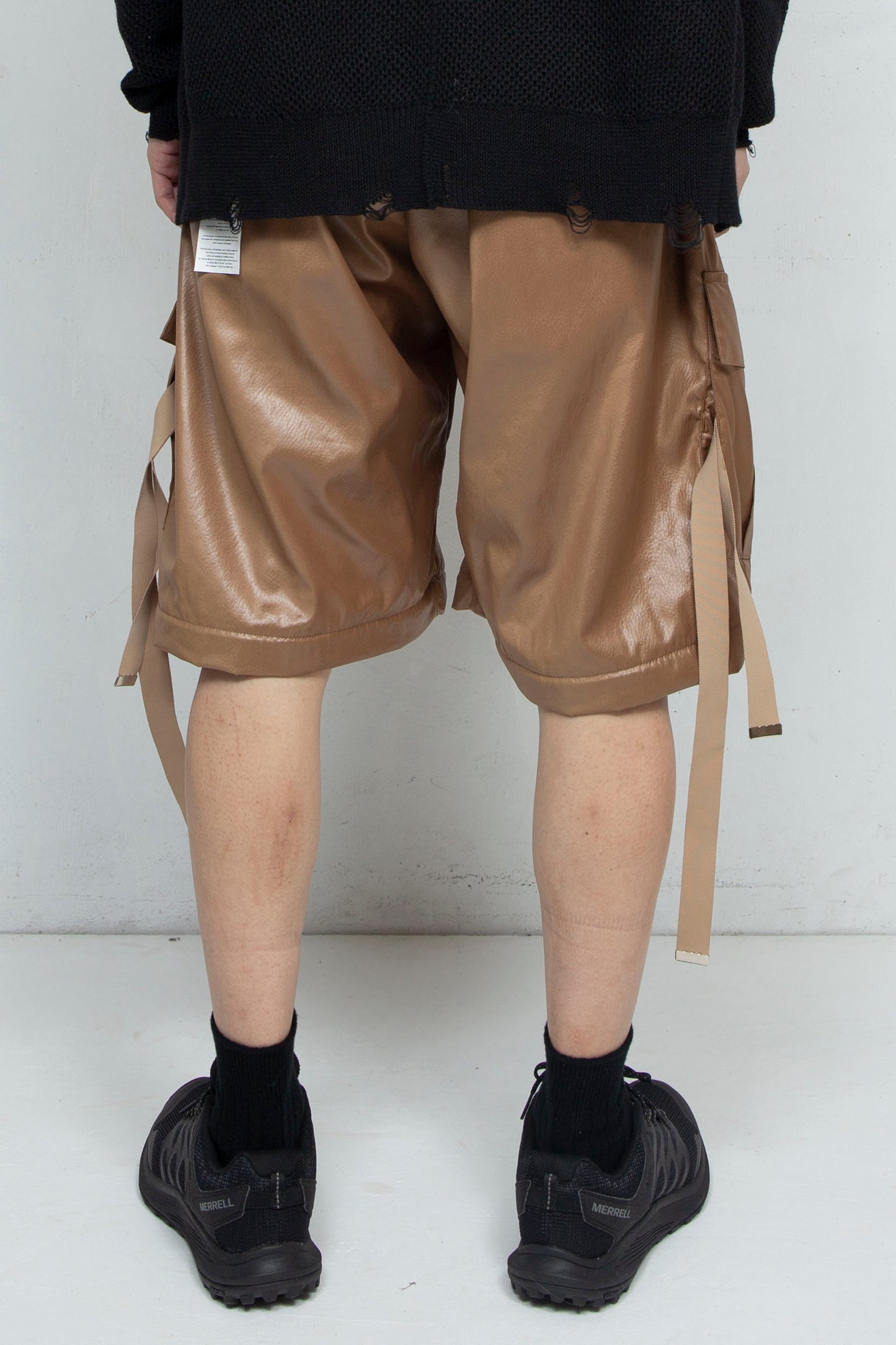 LB25SS-PT05-FFL | FAKE-FAKE LEATHER Ⅱ デタッチャブルカーゴパンツ | BROWN