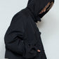 <LAST 1点> *限定ファブリック* LB25SS-BL03-HCVN | VINTAGE NYLON クロップドフードブルゾン   | BLACK