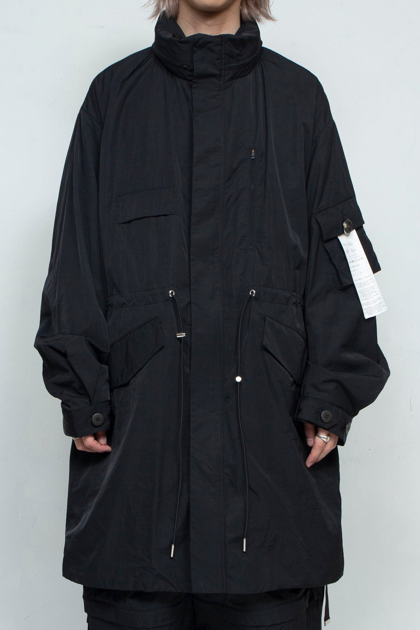 *限定ファブリック* LB25SS-FC01-HCVN | VINTAGE NYLON フィッシュテールスプリングコート   | BLACK