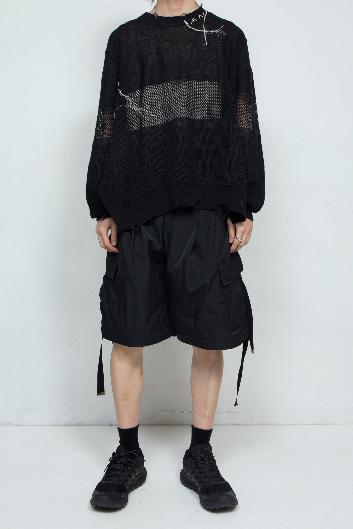 *限定ファブリック* LB25SS-PT05-HCVN | VINTAGE NYLON デタッチャブルカーゴパンツ | BLACK