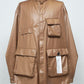 LB25SS-SH07-FFL| FAKE-FAKE LEATHER Ⅱ M-65モチーフシャツジャケット | BROWN