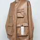 LB25SS-SH07-FFL| FAKE-FAKE LEATHER Ⅱ M-65モチーフシャツジャケット | BROWN