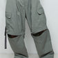 <LAST 1点> LB25AW-PT05-VTN | ヴィンテージナイロンデタッチャブルカーゴパンツ | SKY GRAY