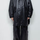 <LAST 1点> LB25AW-SHCO01-FFL | FAKE-FAKE LEATHER Ⅱ ステンカラーライトコート | BLACK