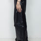 <LAST 1点> LB25AW-PT09-FFL | FAKE-FAKE LEATHER Ⅱ シンフラップバギートラウザー | BLACK