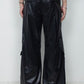 <LAST 1点> LB25AW-PT09-FFL | FAKE-FAKE LEATHER Ⅱ シンフラップバギートラウザー | BLACK
