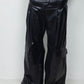 <LAST 1点> LB25AW-PT09-FFL | FAKE-FAKE LEATHER Ⅱ シンフラップバギートラウザー | BLACK