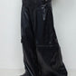 <LAST 1点> LB25AW-PT09-FFL | FAKE-FAKE LEATHER Ⅱ シンフラップバギートラウザー | BLACK