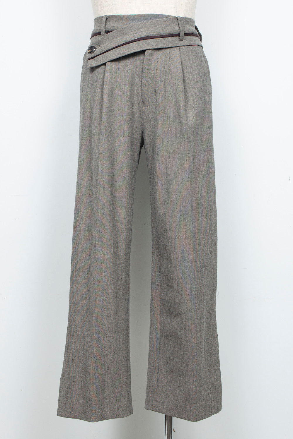 <LAST 1点> LB26AW-PT11-LTD | ダブルクロスリュクスツイード ツイステッドウエストトラウザー | HERRINGBONE GR