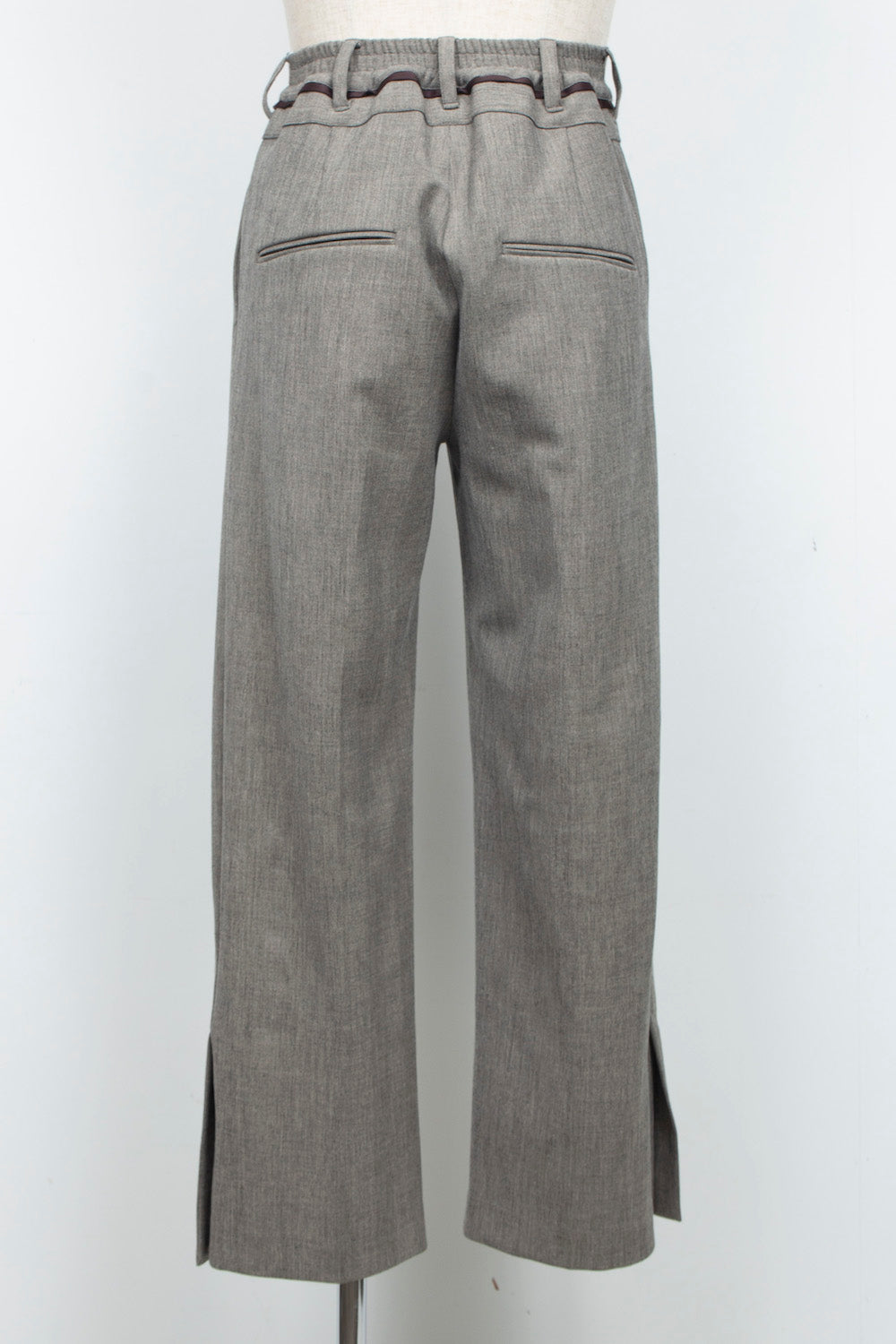 <LAST 1点> LB26AW-PT11-LTD | ダブルクロスリュクスツイード ツイステッドウエストトラウザー | HERRINGBONE GR