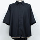 <LAST 1点> LB26AW-SH11-SCO |  SUPER140Sウール デタッチャブルスリーブシャツ | BLACK