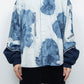 LB26AW-SH12-BLD | Gradation Flower Bleach Denim Twisted Sleeve Shirt | INDIGO BLEACHED