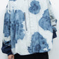 LB26AW-SH12-BLD | Gradation Flower Bleach Denim Twisted Sleeve Shirt | INDIGO BLEACHED