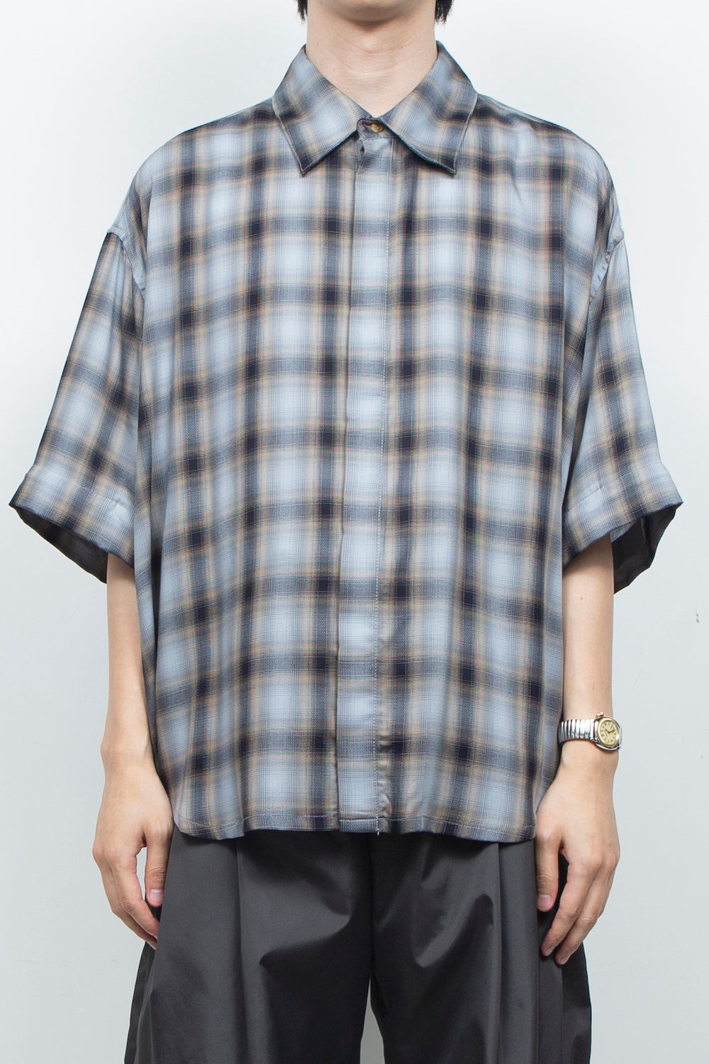 LB26AW-SH11-AMZ |  アムンゼン デタッチャブルスリーブシャツ | BLUE CHECK