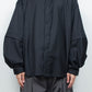 <LAST 1点> LB26AW-SH11-SCO |  SUPER140Sウール デタッチャブルスリーブシャツ | BLACK