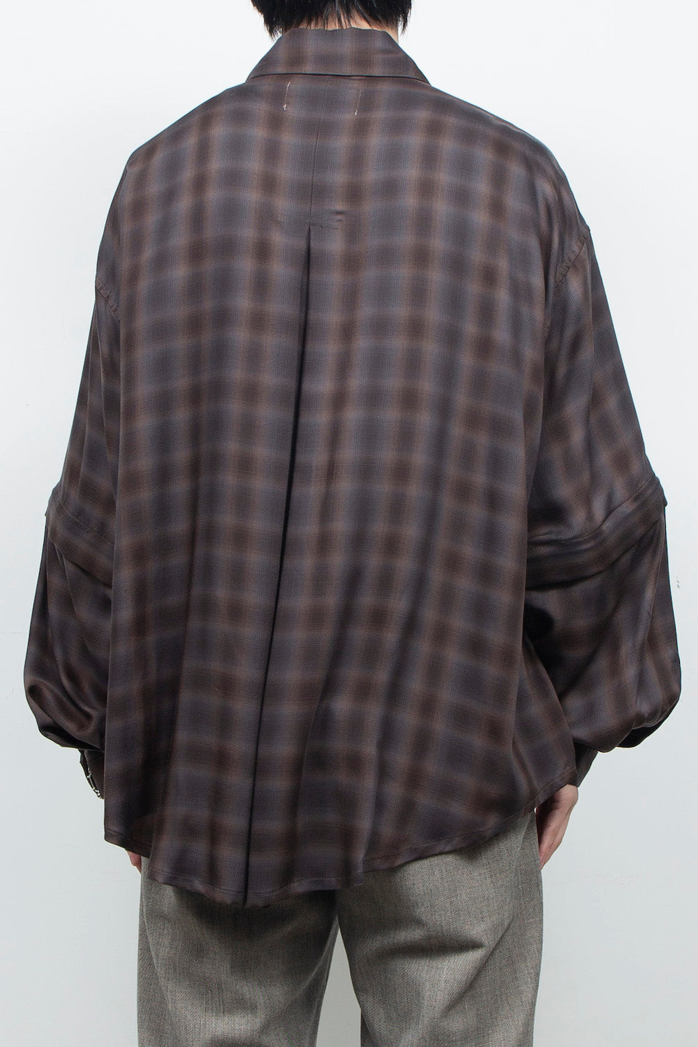 LB26AW-SH11-AMZ |  アムンゼン デタッチャブルスリーブシャツ | BROWN CHECK