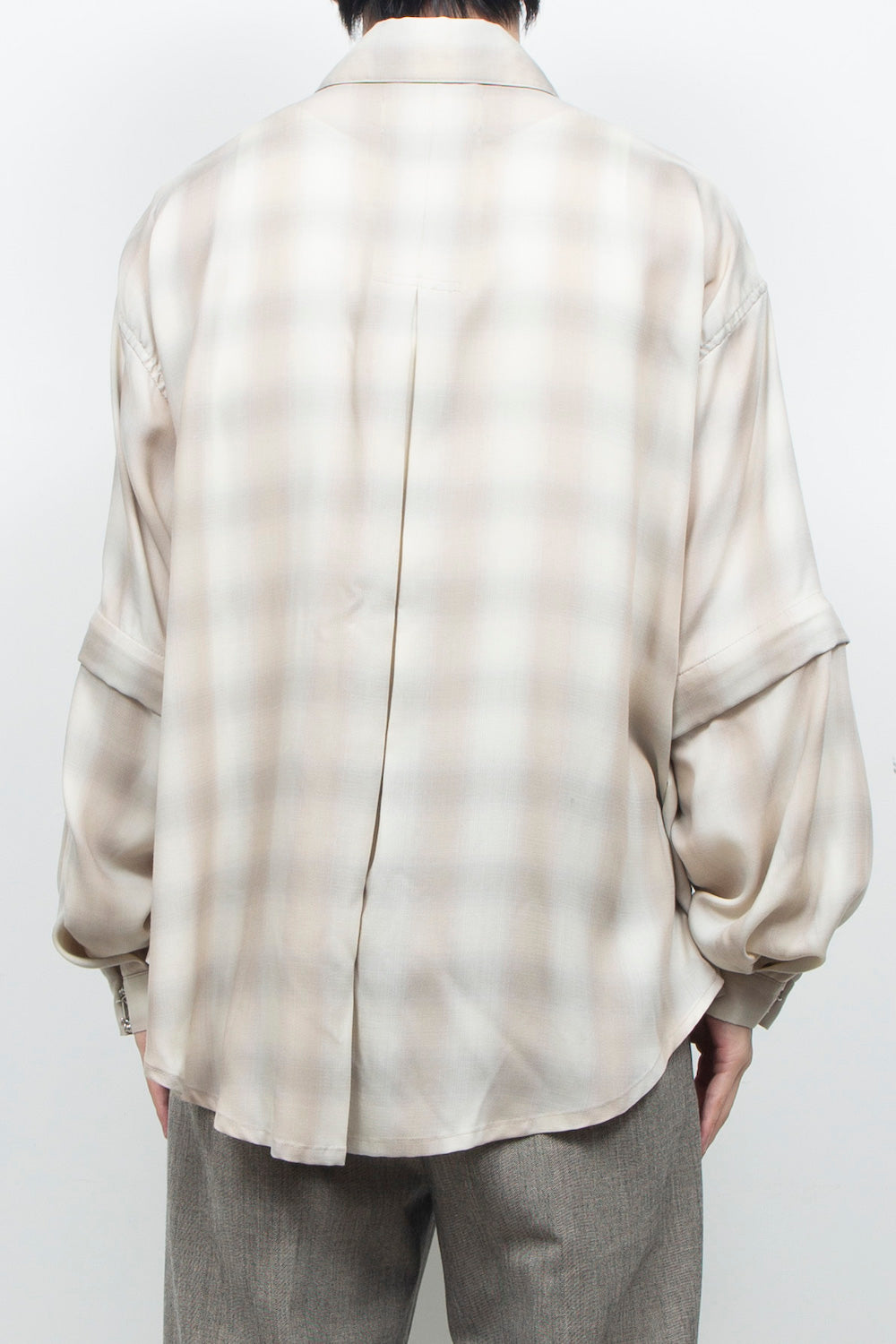 LB26AW-SH11-AMZ |  アムンゼン デタッチャブルスリーブシャツ | BEIGE CHECK