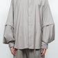 LB26AW-SH11-SCO |  SUPER140Sウール デタッチャブルスリーブシャツ | TOP GRAY