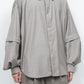 LB26AW-SH11-SCO |  SUPER140Sウール デタッチャブルスリーブシャツ | TOP GRAY