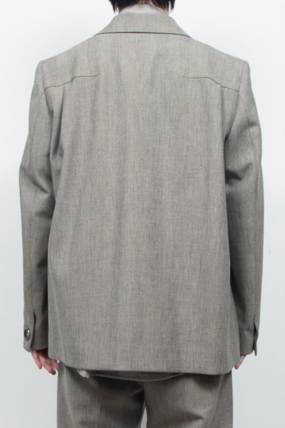 <LAST 1点> LB26AW-JK11-LTD | ノッチドラペルダブルブレストテーラードジャケット | HERRINGBONE GR