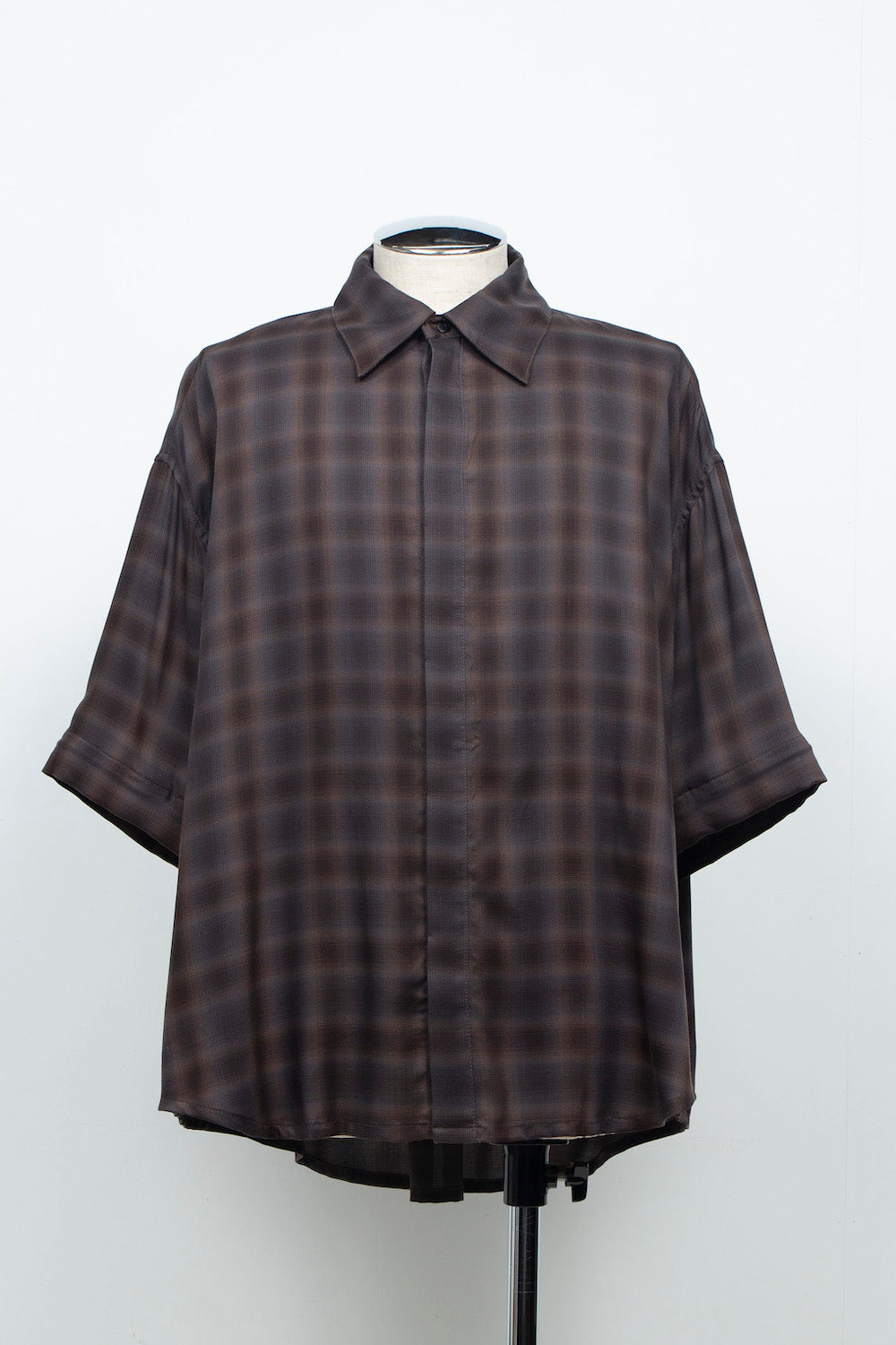 LB26AW-SH11-AMZ |  アムンゼン デタッチャブルスリーブシャツ | BROWN CHECK
