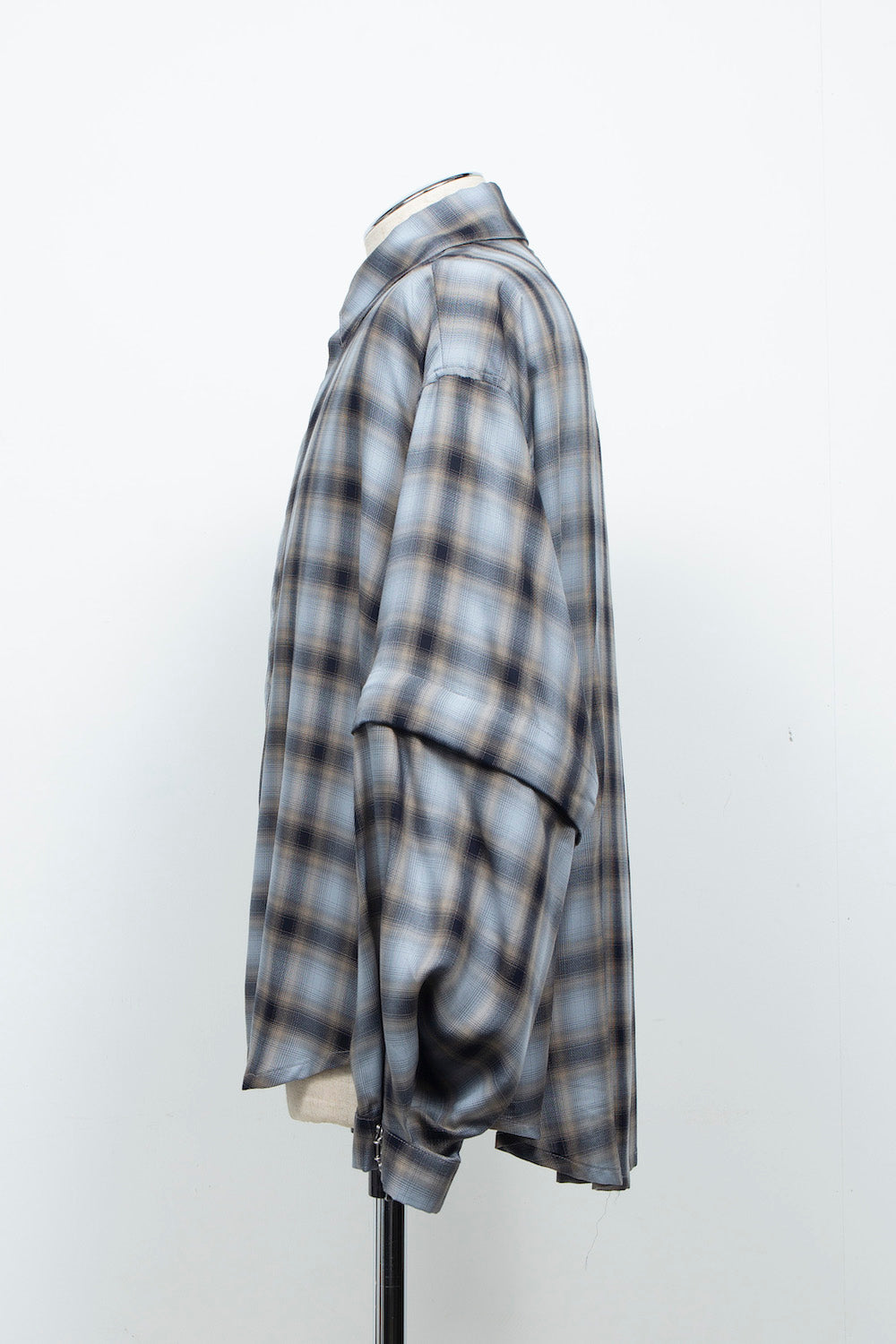 LB26AW-SH11-AMZ |  アムンゼン デタッチャブルスリーブシャツ | BLUE CHECK