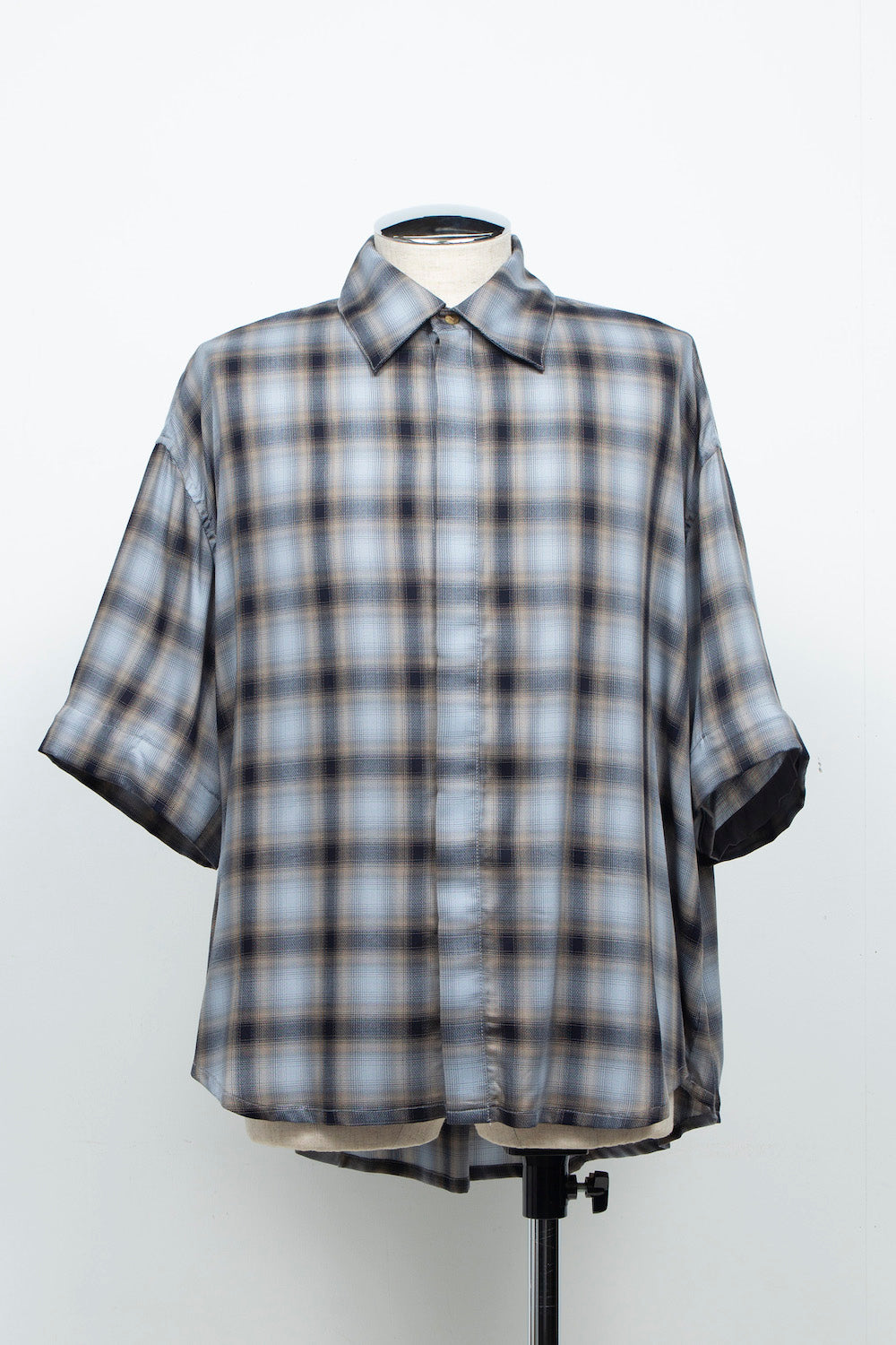 LB26AW-SH11-AMZ |  アムンゼン デタッチャブルスリーブシャツ | BLUE CHECK