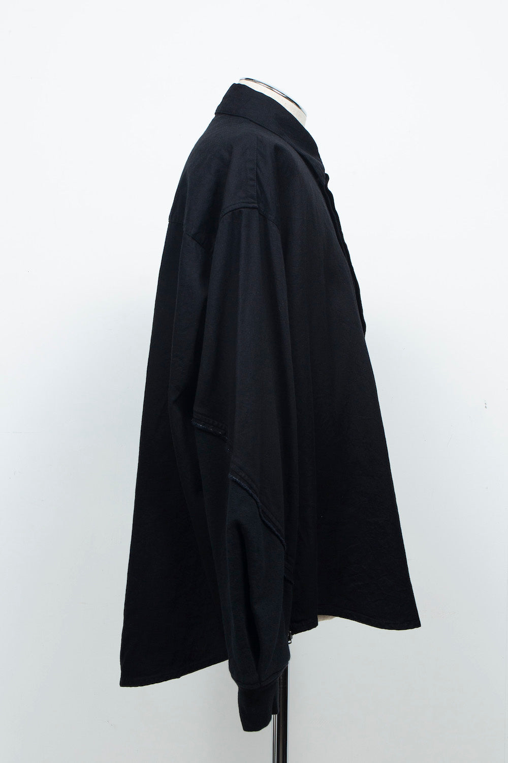LB26AW-SH12-OWD | Light Ounce Denim Twist Sleeve Shirt | BLACK WASHED