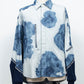 LB26AW-SH12-BLD | Gradation Flower Bleach Denim Twisted Sleeve Shirt | INDIGO BLEACHED