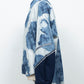 LB26AW-SH12-BLD | Gradation Flower Bleach Denim Twisted Sleeve Shirt | INDIGO BLEACHED