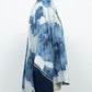 LB26AW-SH12-BLD | Gradation Flower Bleach Denim Twisted Sleeve Shirt | INDIGO BLEACHED