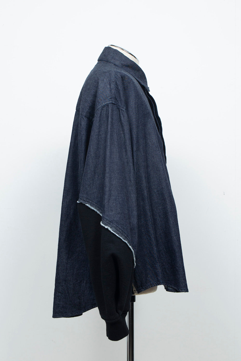 <last item> LB26AW-SH12-OWD | Light Ounce Denim Twist Sleeve Shirt | INDIGO WASHED</last>