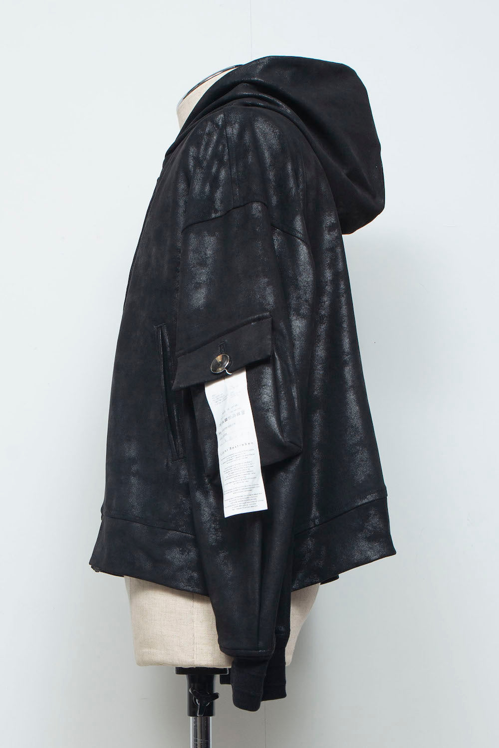 LB26AW-HD09-FFN | FAKE-FAKE-LEATHERダブルジップフーディ | BLACK