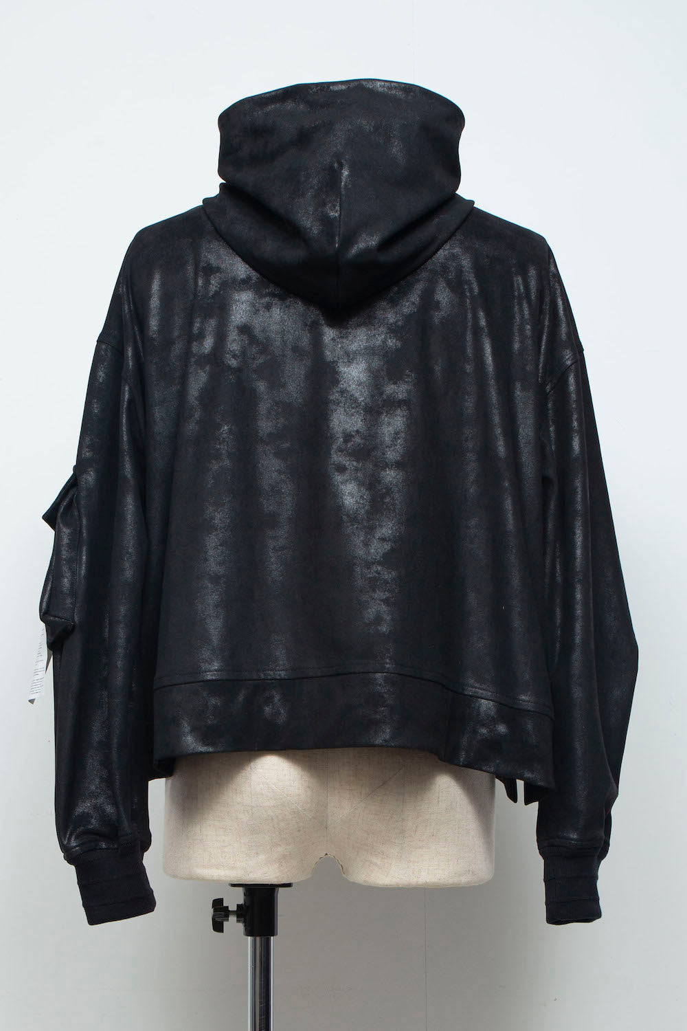 LB26AW-HD09-FFN | FAKE-FAKE-LEATHERダブルジップフーディ | BLACK