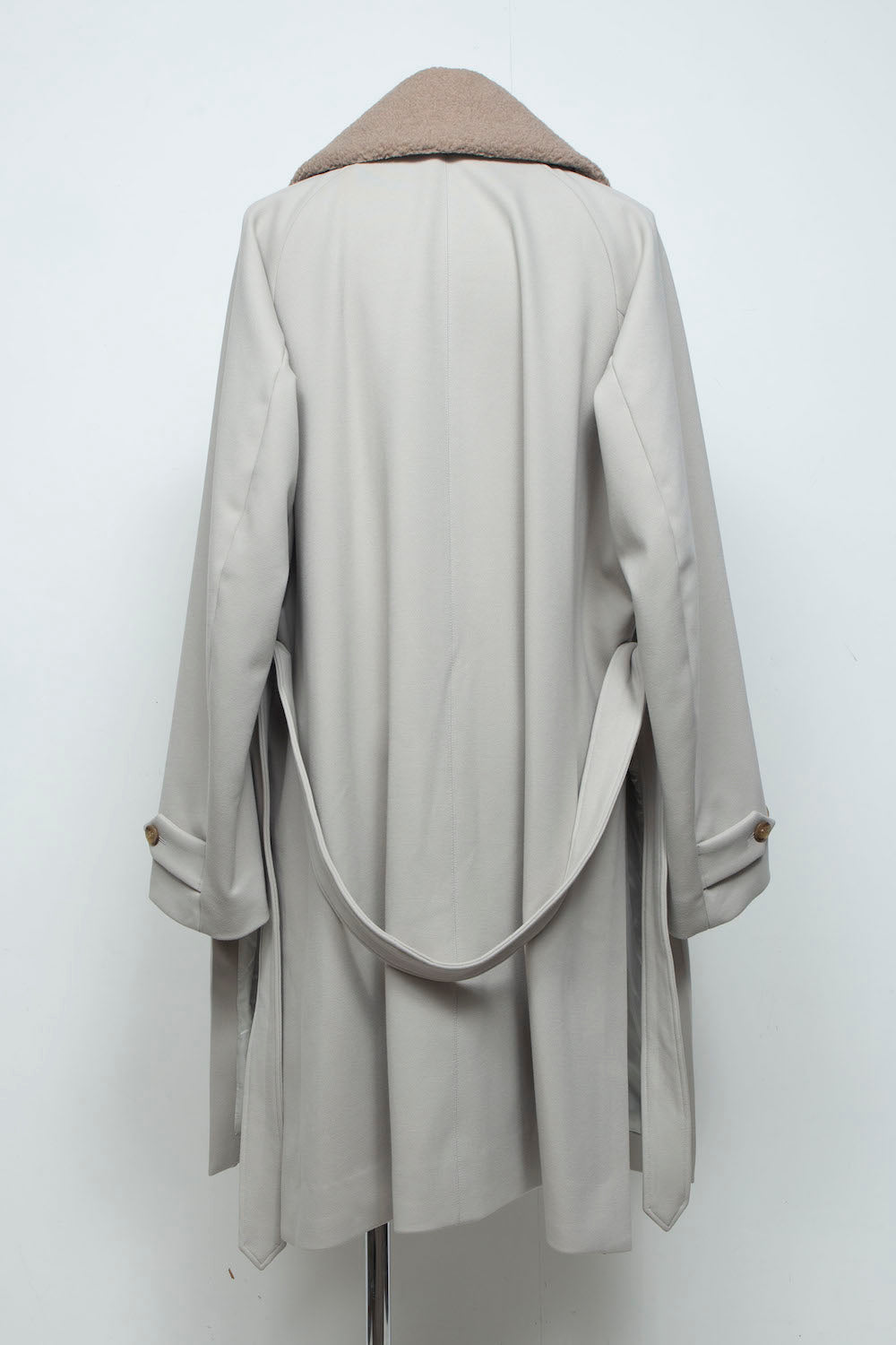 <LAST 1点> LB26AW-CO10-DFB | DOWN FABRICステンカラーコート | LIGHT GRAY