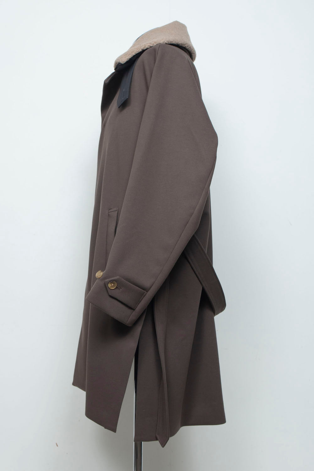<LAST 1点> LB26AW-CO10-DFB | DOWN FABRICステンカラーコート | BROWN