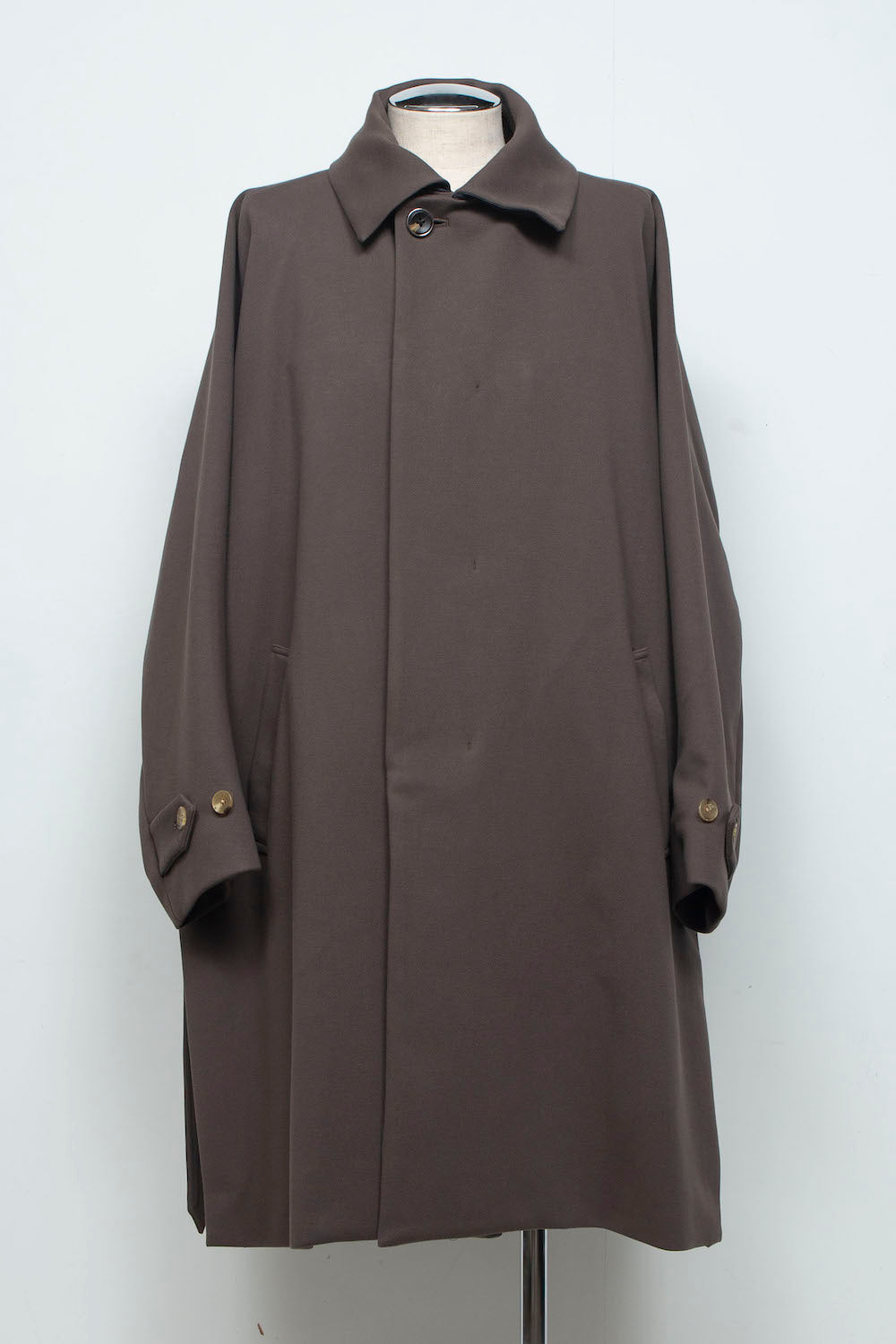 <LAST 1点> LB26AW-CO10-DFB | DOWN FABRICステンカラーコート | BROWN