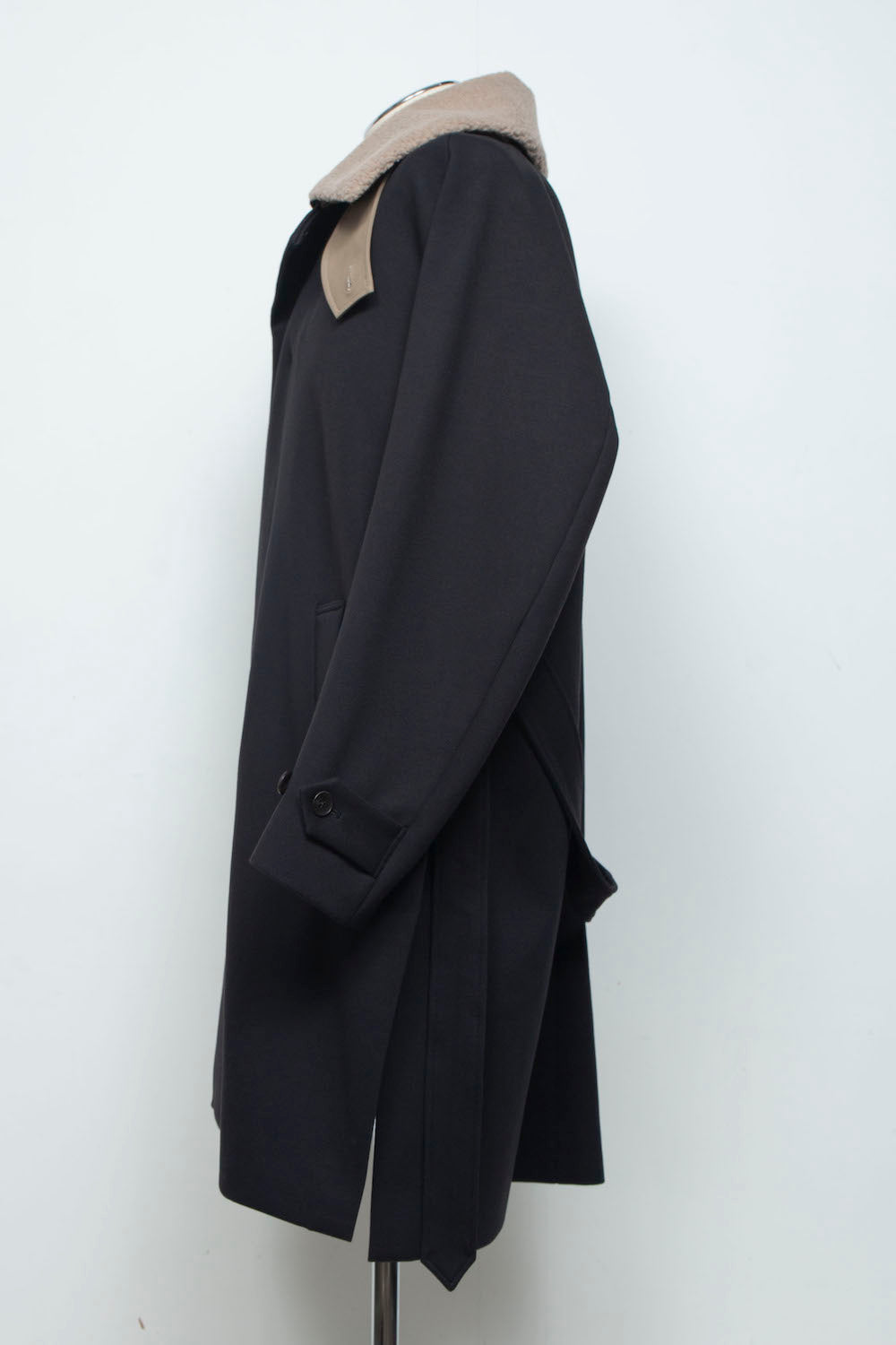 LB26AW-CO10-DFB | DOWN FABRICステンカラーコート | BLACK
