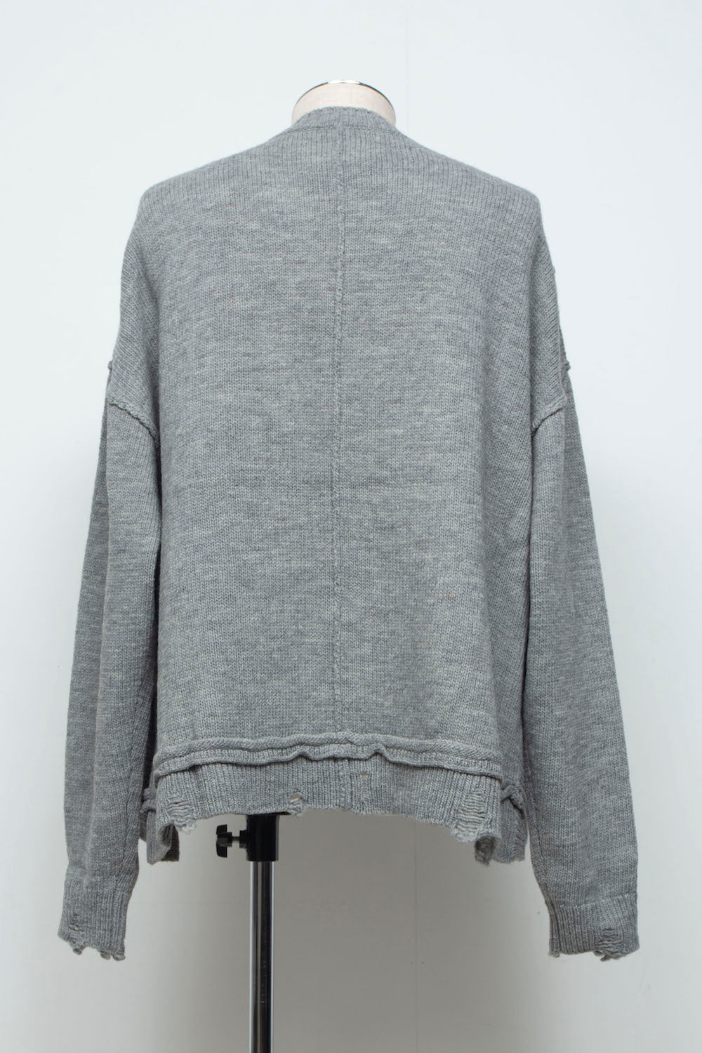 <LAST 1点> LB26AW-KN11 | ドッグモチーフインターシャセーター | LIGHT GRAY