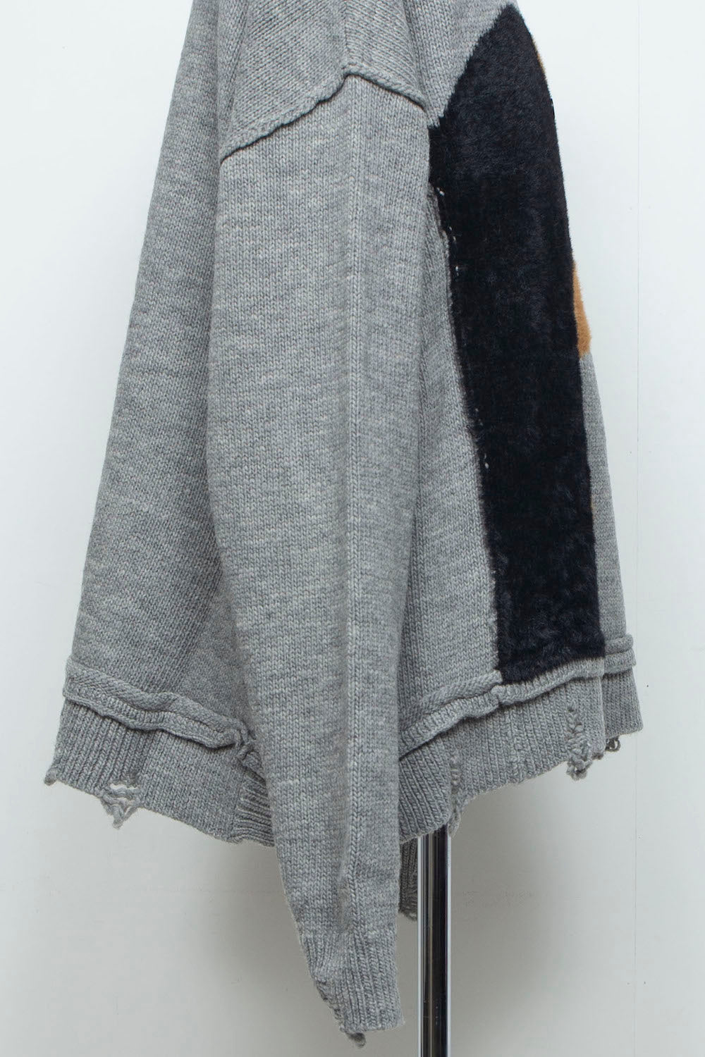 <LAST 1点> LB26AW-KN11 | ドッグモチーフインターシャセーター | LIGHT GRAY