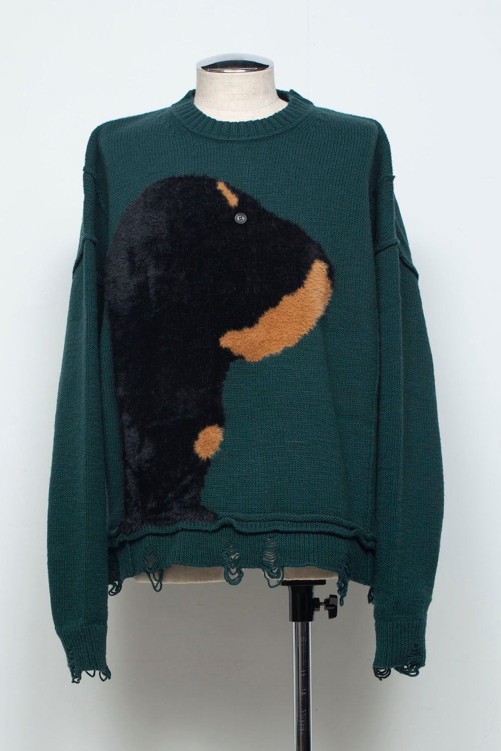 <LAST 1点> LB26AW-KN11 | ドッグモチーフインターシャセーター | JADE