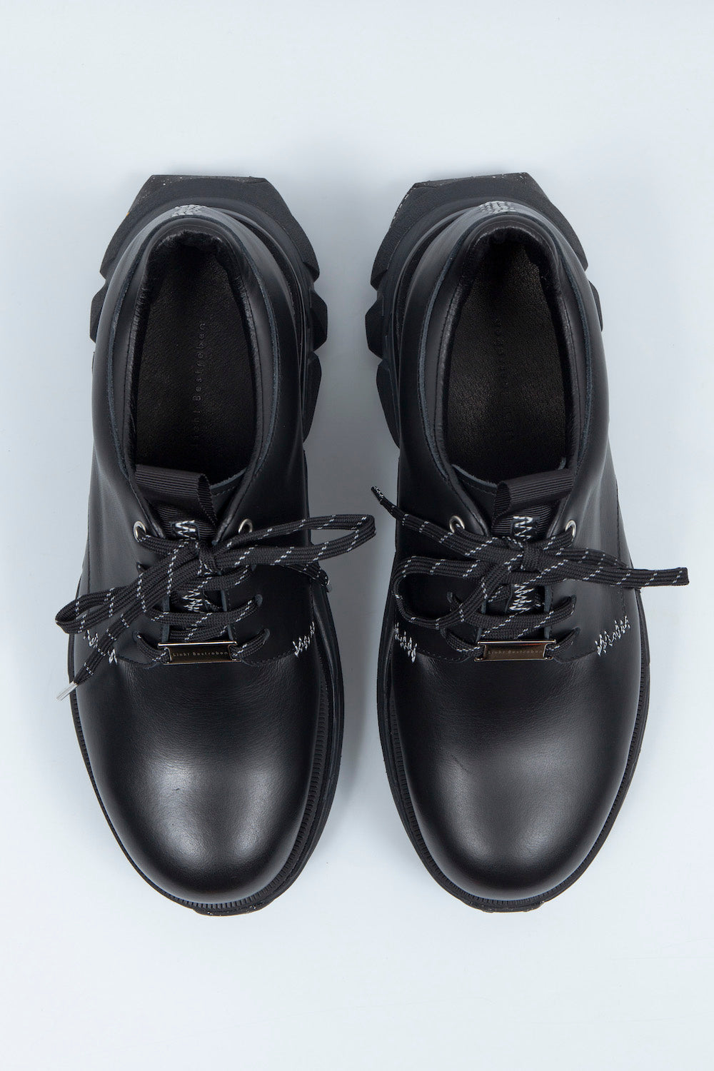 *Limited Edition* *Reprint Edition* LBLM-SHOES01 | Stitchwork Docking Leather Shoes | BLACK
